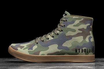 Men's Nobull High-Top Forest Camo Canvas Trainers Camo | SG C2321T